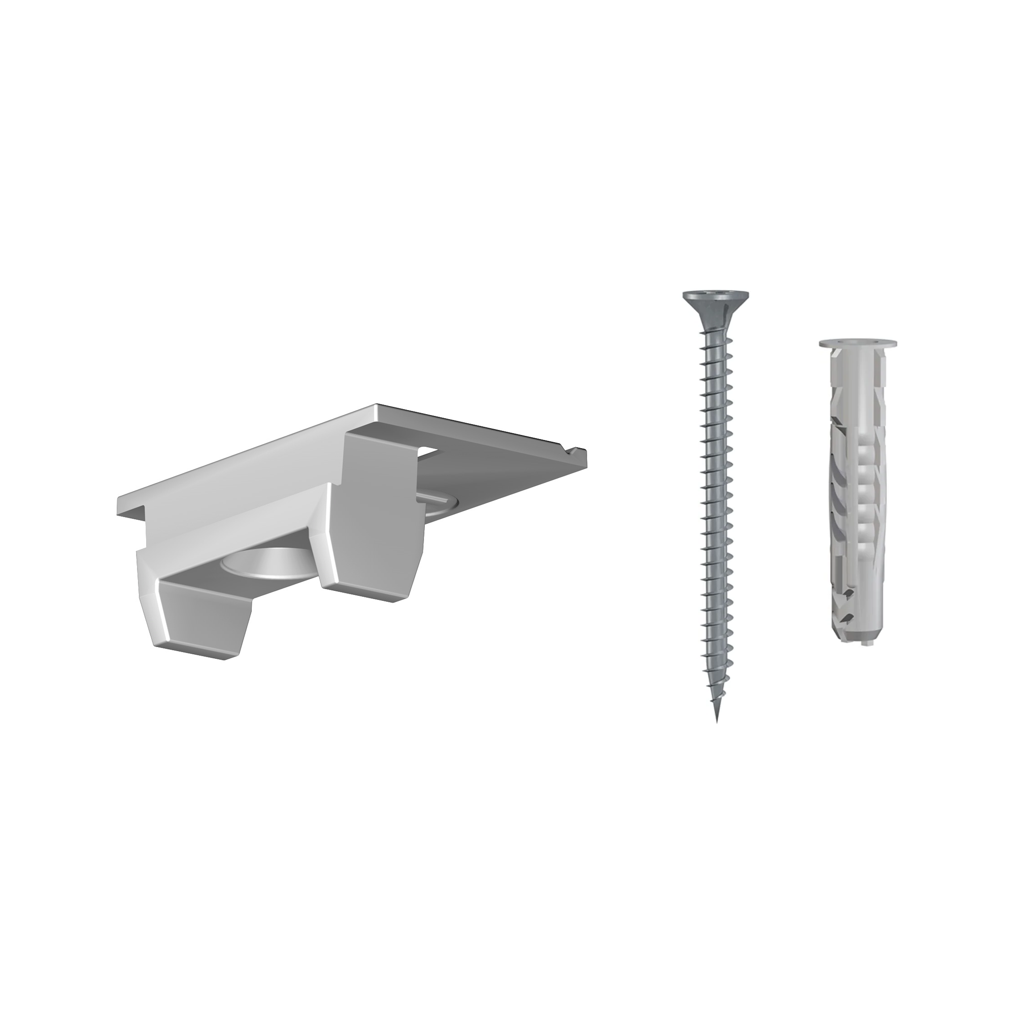 Pack jeux de fixation Cimaise R40 / clips + vis & chevilles multimatériaux Newly