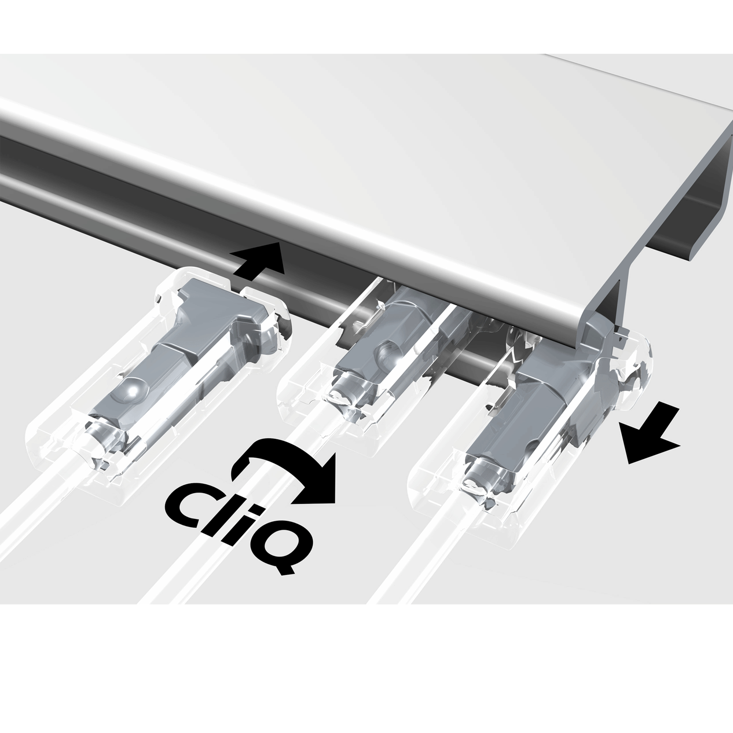 Paquete de 5 alambres Cliq2Fix de Perlon Twister de 2 mm - Accesorio para riel de cuadros Artiteq