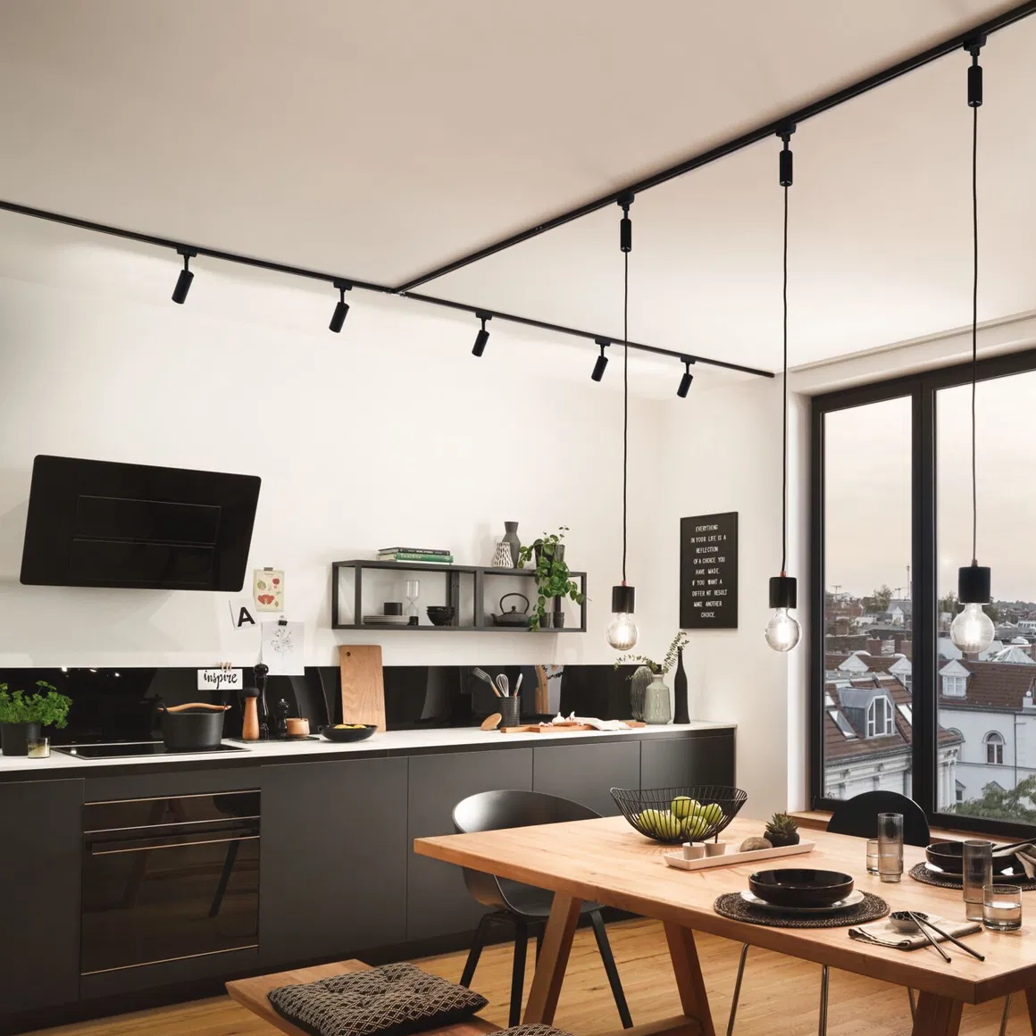 4 - Urail central power supply, separately switchable Paulmann - Ceiling Rail Picture Lighting