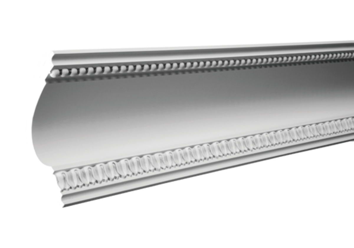 Corniche plafond C164 12,6 x 12,6 cm - Polyuréthane Cimaises &+