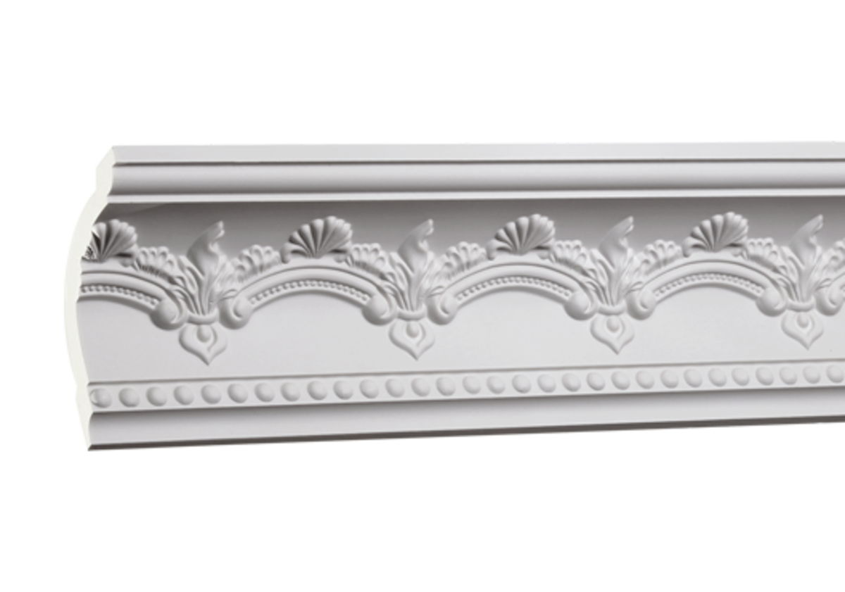 Corniche plafond C183 9,6 x 8,4 cm - Polyuréthane Cimaises &+