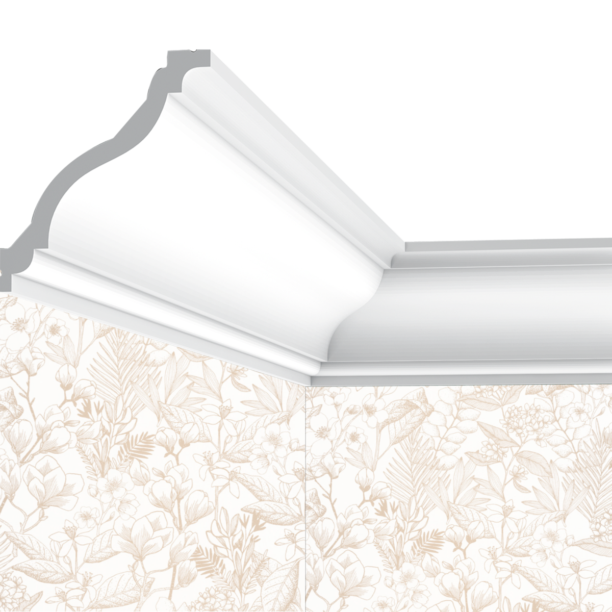 Corniche plafond Cimaises et Plus C04 - 12.5x11,5x200cm (h x p x L) - moulure décorative polyuréthane