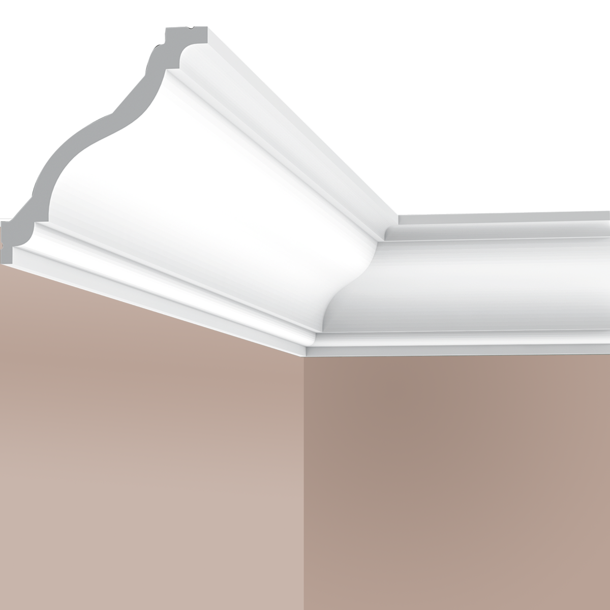 Corniche plafond Cimaises et Plus C04 - 12.5x11,5x200cm (h x p x L) - moulure décorative polyuréthane