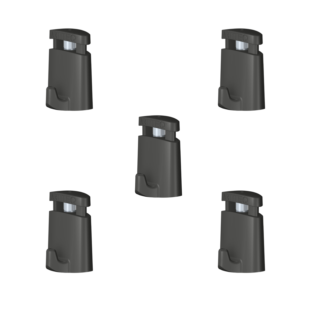 Pack de 5 crochets Micro Grip auto-bloquant 1 mm / 10 kg - Accrochage Tableau Artiteq