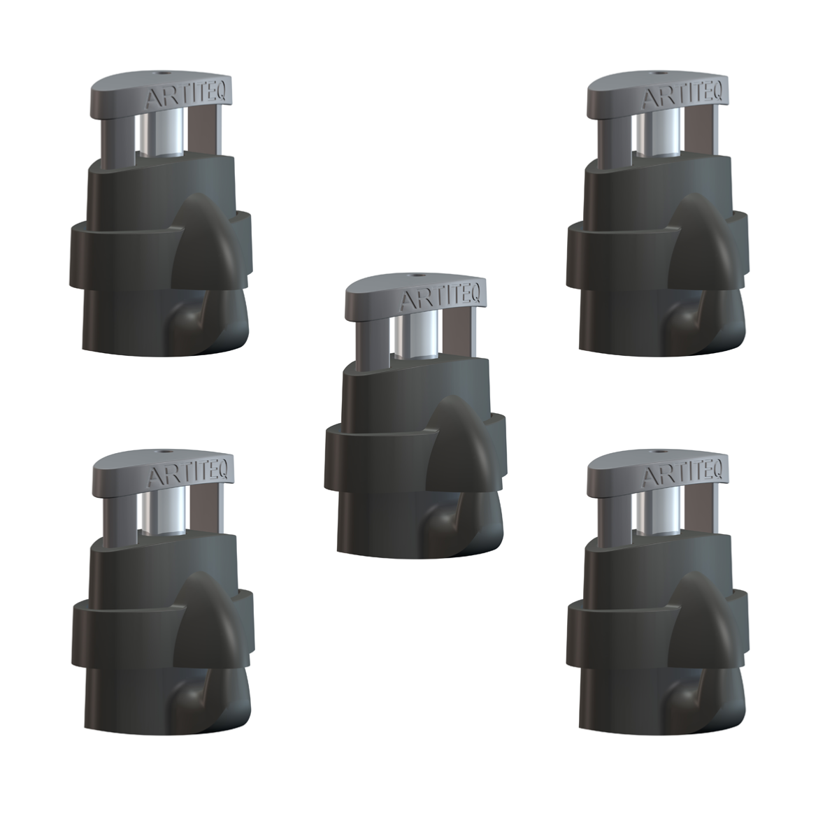 Pack de 5 crochets Micro Grip Lock 2mm auto-bloquants 20 kg - Accrochage Tableau Artiteq