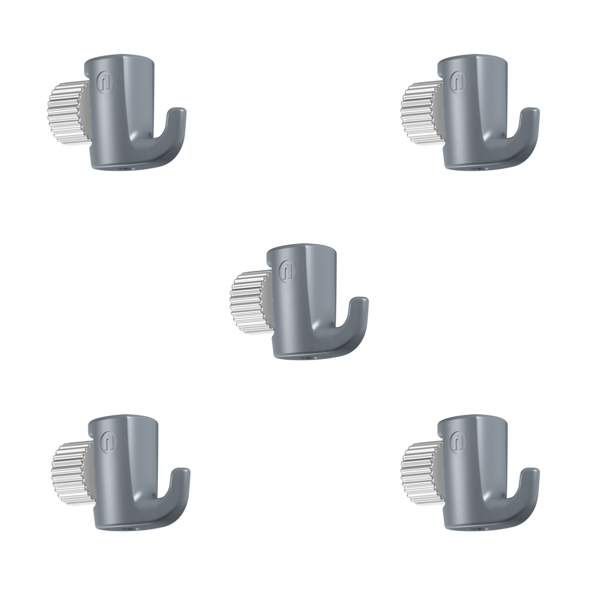 Pack de 5 crochets tableau réglables à vis H30 3 kg 2 mm pour cimaise - Accessoire Cimaise Newly