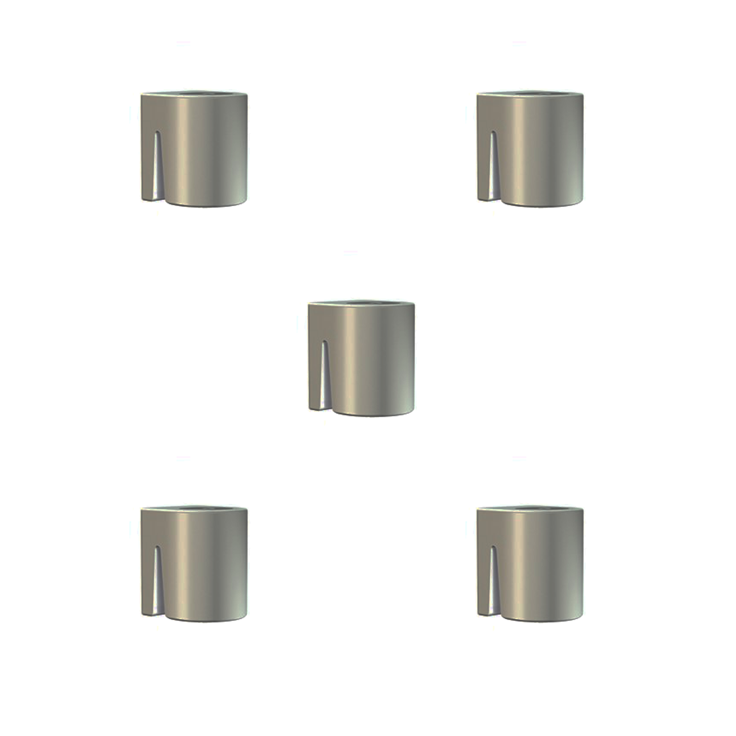 Paquete de 5 ganchos superiores cilíndricos - Accesorio para riel de cuadros Artiteq