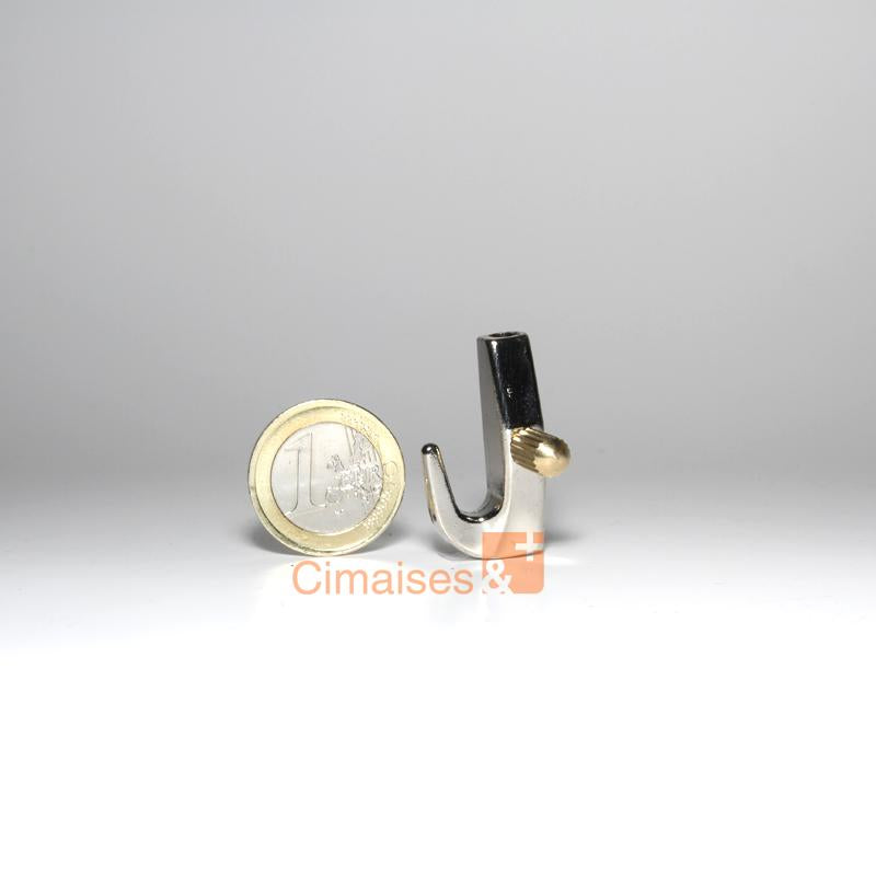 Pack 5 crochets à tableau réglables à vis 7 kg 2 mm - Accessoire Cimaise Artiteq*