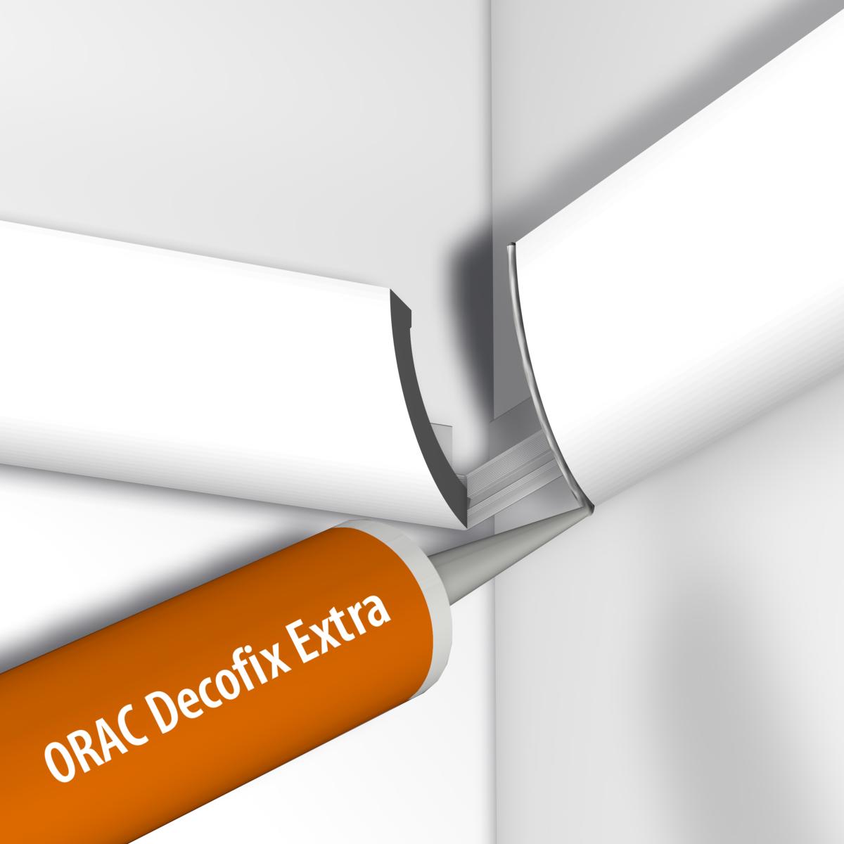 Kit Cimaise tableau DecoRail Artiteq 200 cm + corniche Orac Decor C362 - 200 x 5 x 5 cm - vis & chevilles murs mixtes