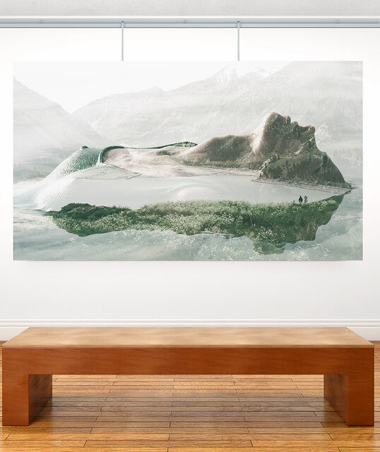 Cimaise Classic+ Rail 200 cm - 80kg - Cimaise Tableau Artiteq