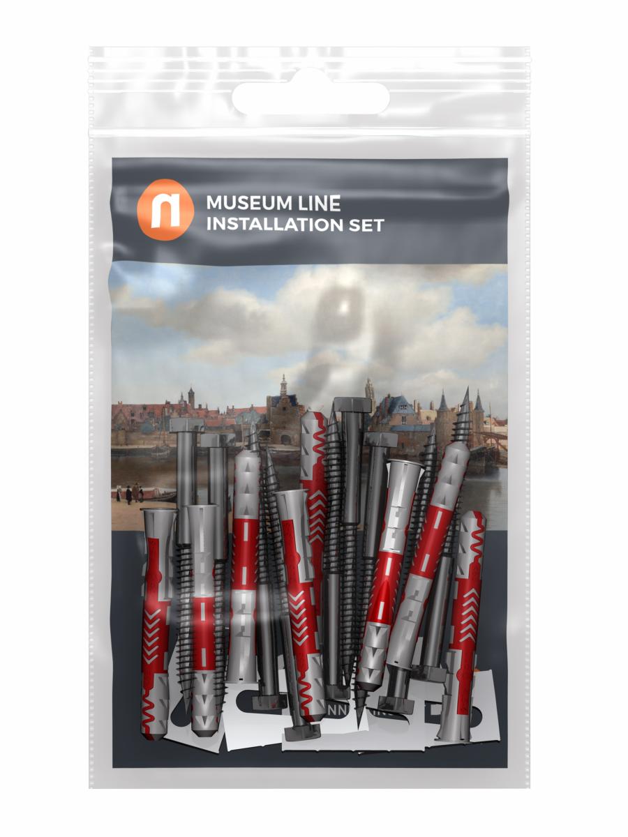 Jeu de fixation trio pour Cimaise R70 Newly x6 pièces - Cimaise tableau Museum Line Newly