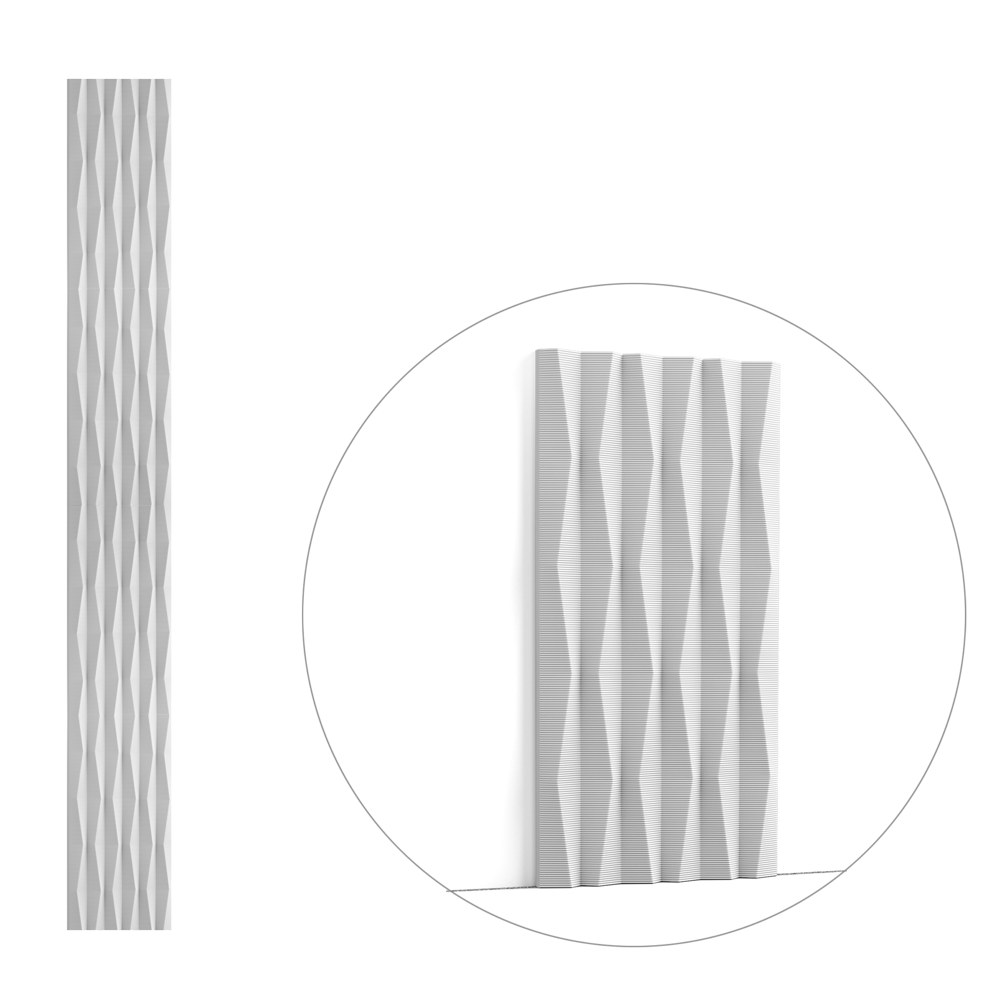 Panel decorativo de pared 3D W112 RIDGE - 200 x 25 x 1,9 cm (largo x ancho x alto) Orac Decor