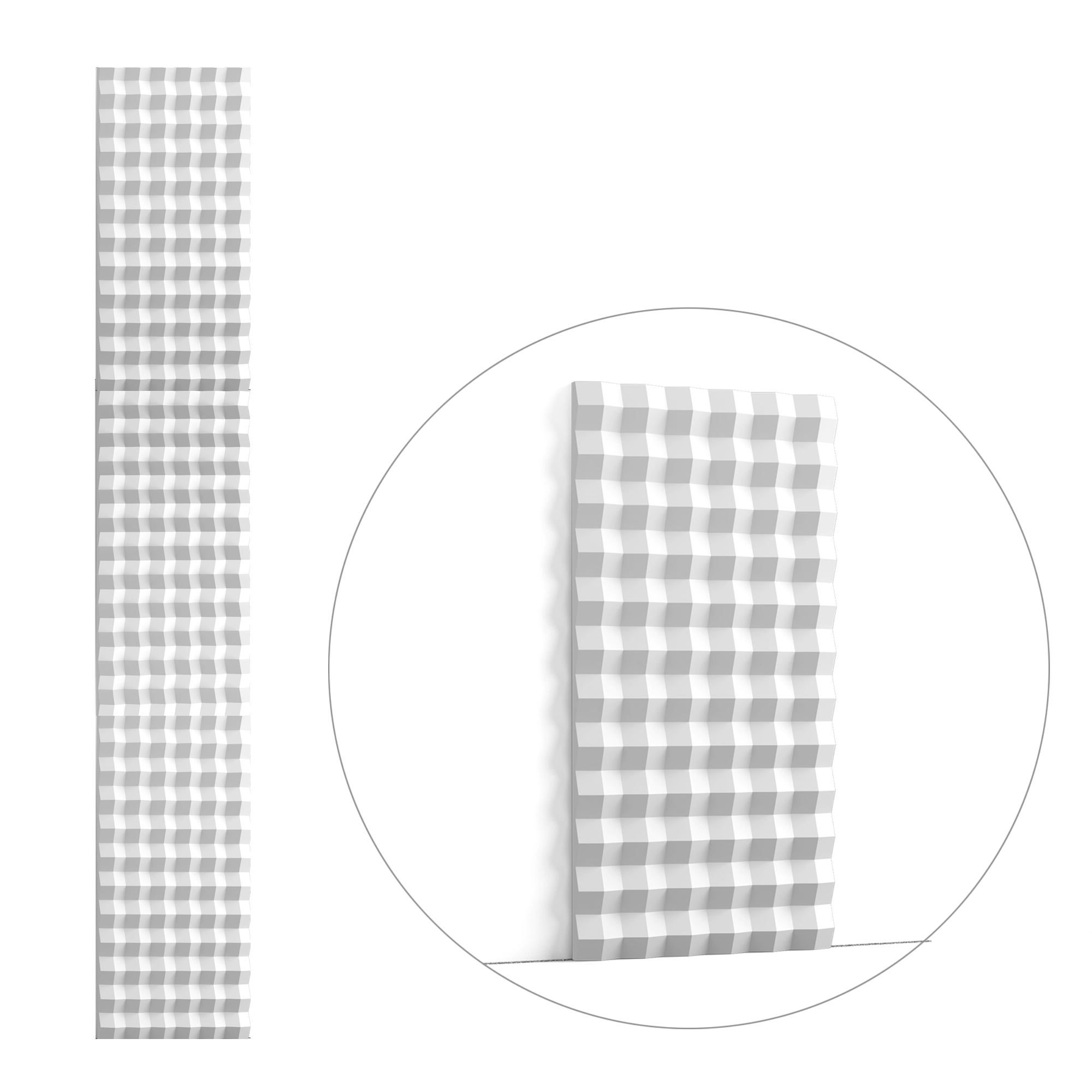 W115 SLOPE - Panel decorativo de pared 3D - 200 x 25 x 2,3 cm (largo x ancho x alto) Orac Decor