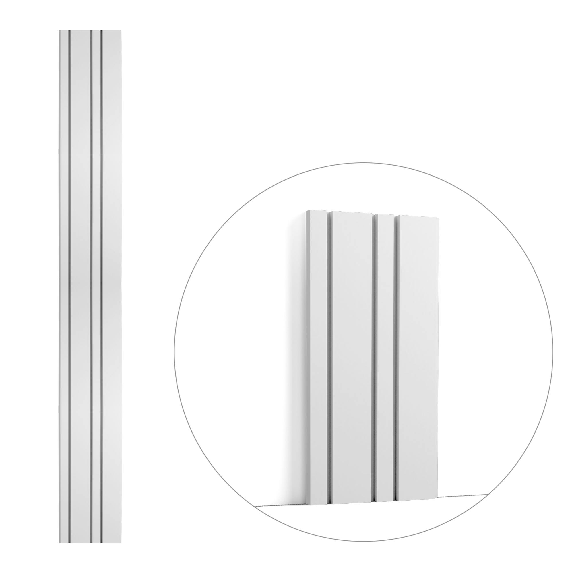 Panel decorativo de pared 3D W119 BAR MIX - 200 x 25 x 2 cm (largo x ancho x alto) Orac Decor