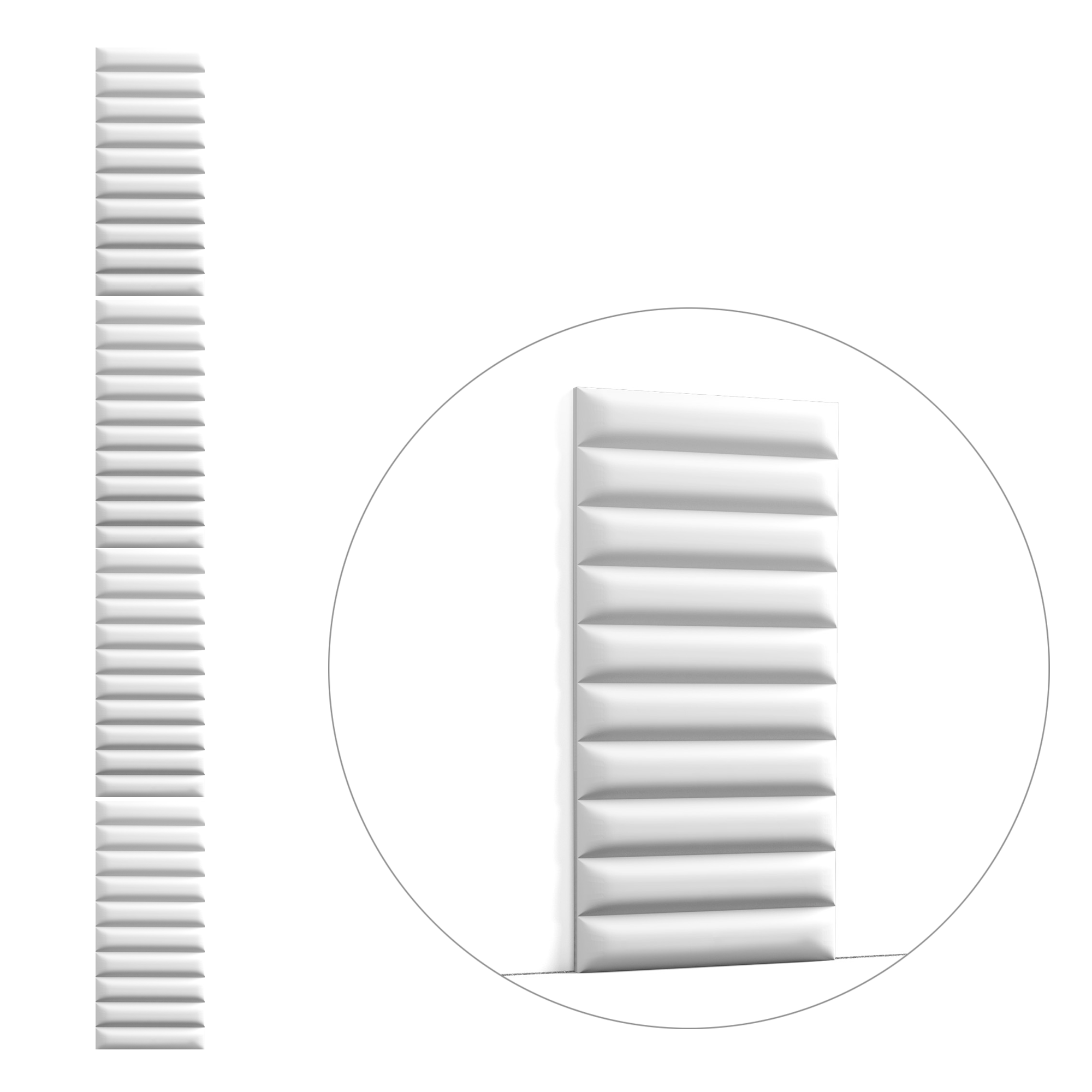 Panel decorativo de pared 3D PILLOW W217 – 200 x 25 x 2,3 (largo x ancho x alto) Orac Decor