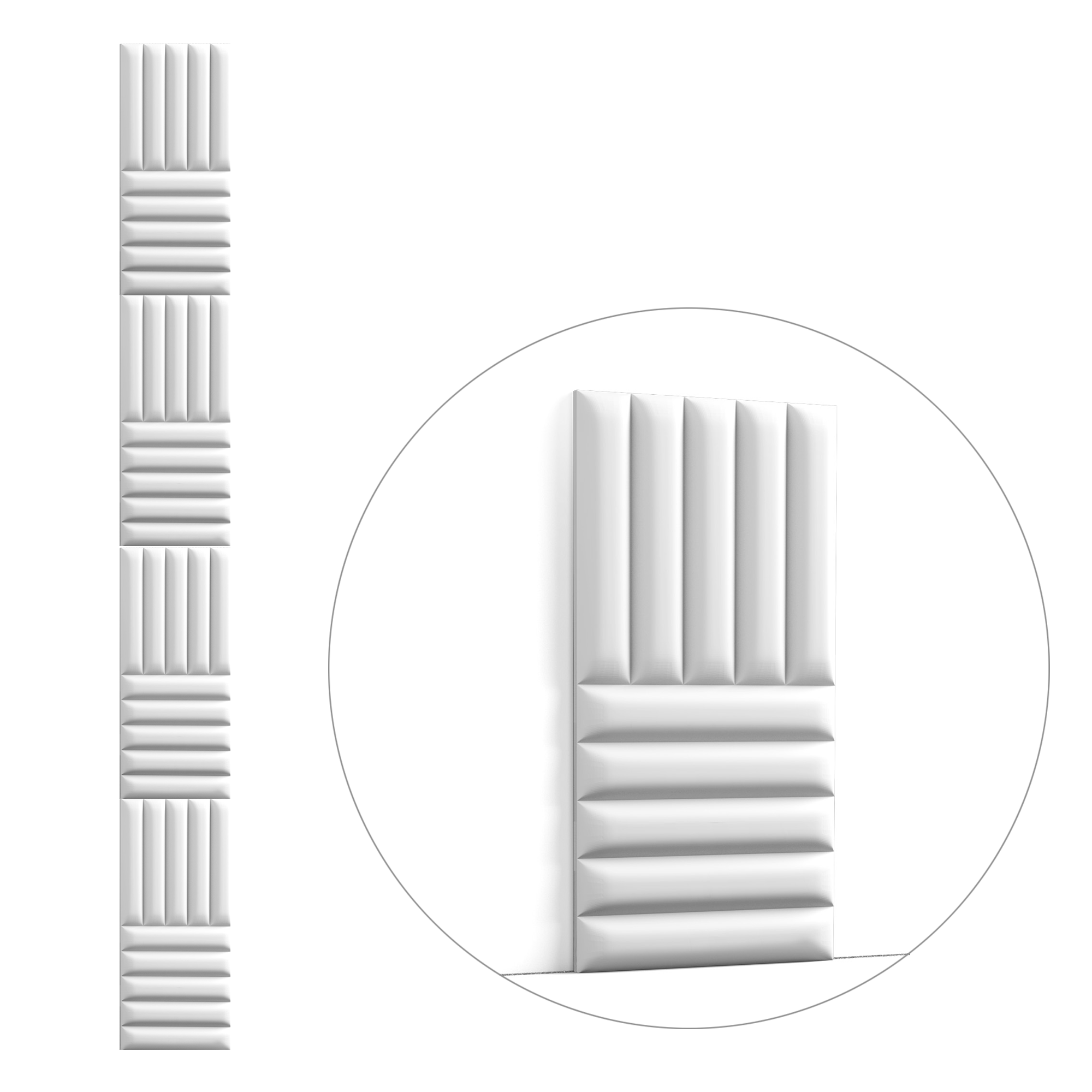 Panel decorativo de pared 3D W218 QUILT – 200 x 25 x 2,3 (largo x ancho x alto) Orac Decor
