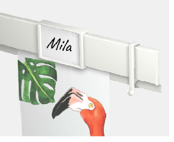 pack de 10 Me-Clips blanc pour Info Rail Artiteq - pour étiqueter vos Info-Rails