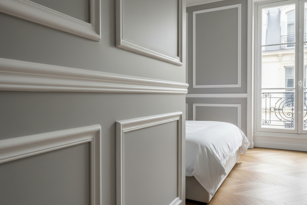 Moulure détaillée en situation haussmannienne