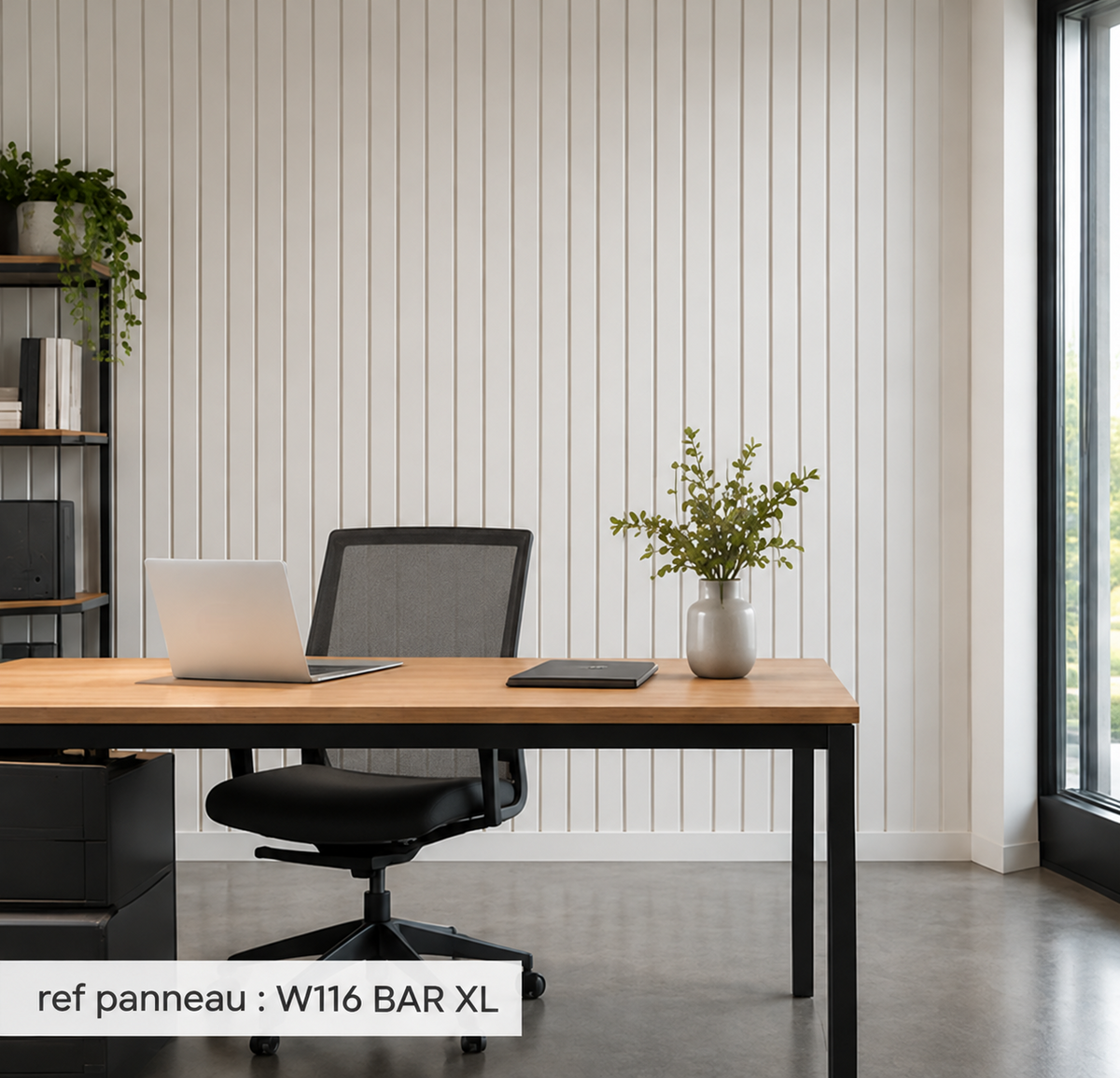 Bureau avec panneau W116 Bar XL