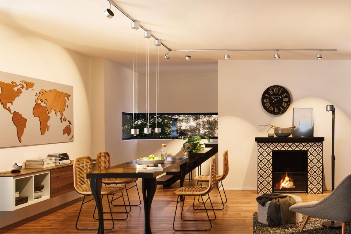 Spot à poser pour tableau LED Aldan 3,5W noir et alu brossé