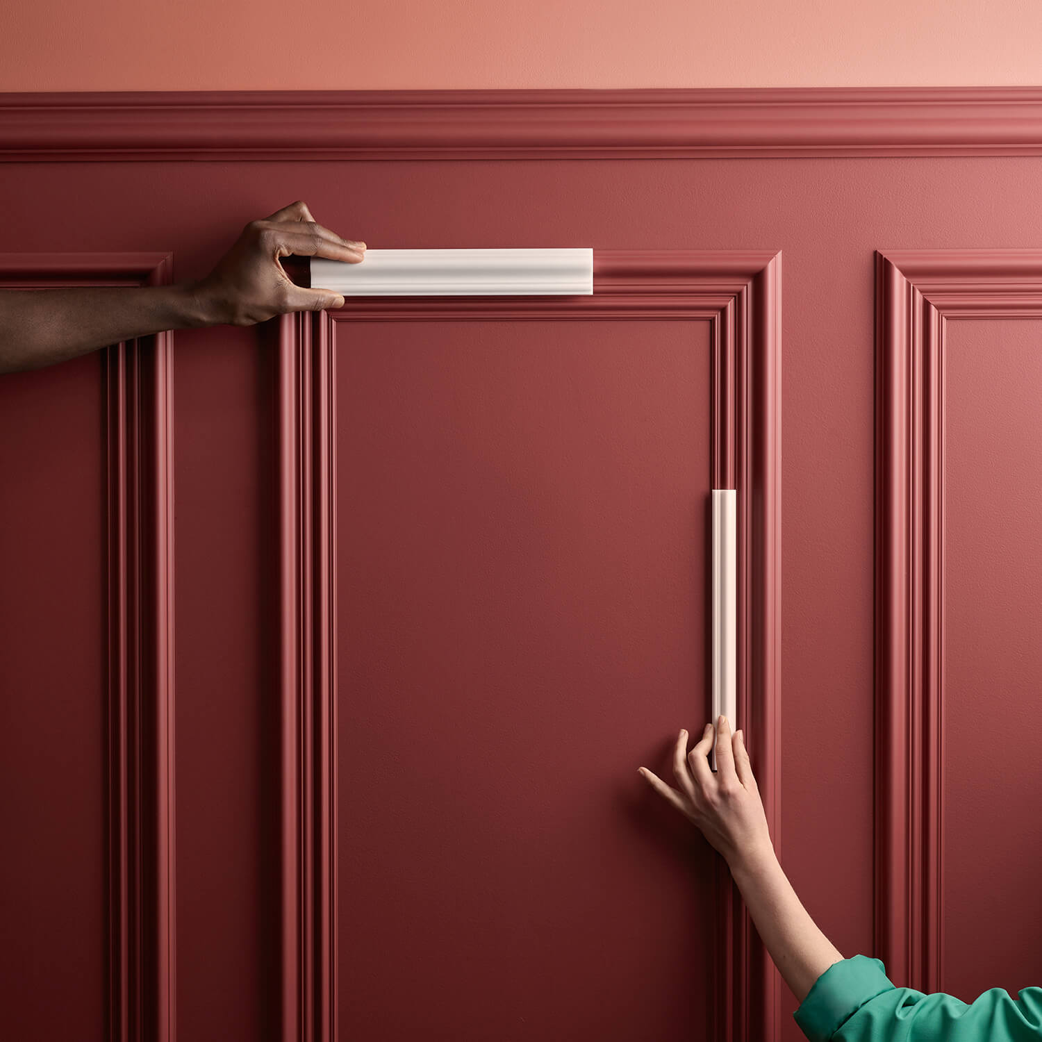 Kit DIY Encadrement - Cimaise 200 cm PX175 + 4 cadres PX201 + colle - Soubassement Orac