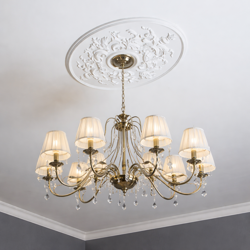 Rosace plafond 54,4 x 78,5 cm R041 - Polyuréthane