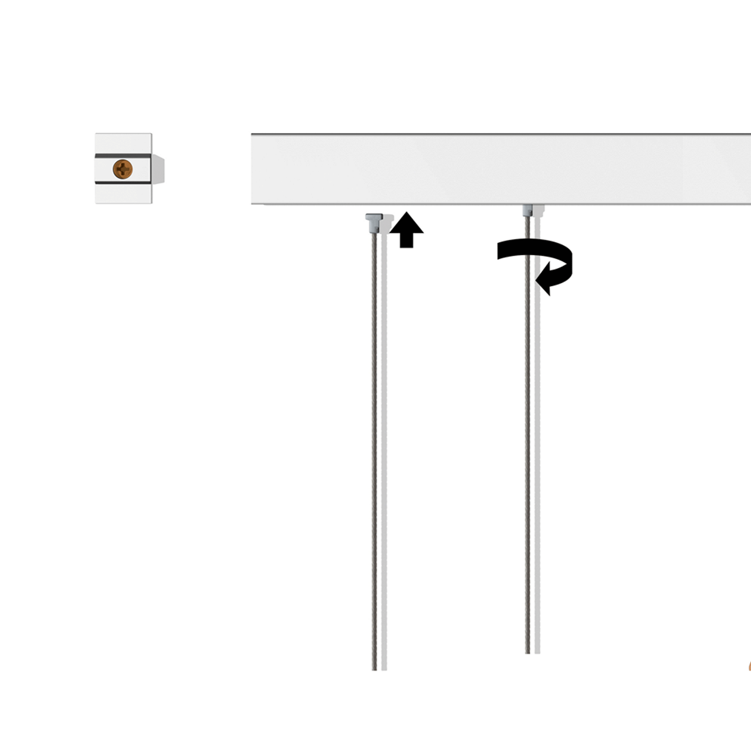 Tige Twister Rigide 2 mm pour Cimaise - Accessoire Cimaise Artiteq