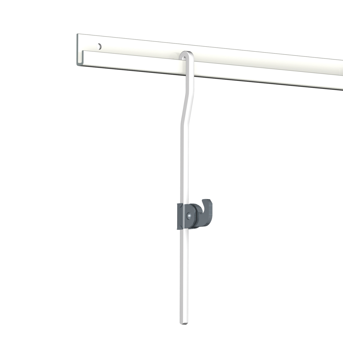 Tige Blanche en aluminium coudée 4 mm - Accessoire Cimaise Tableau