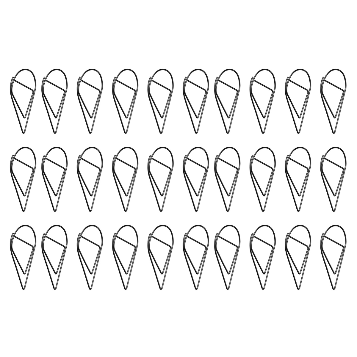 Pack de 30 trombones gouttes d'eau noir