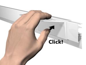 Tablette à clipser pour Info Rail - Support Clip -Artiteq