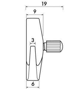 Pack 5 crochets à  tableau réglables à vis 7 kg 2 mm - Accessoire Cimaise Artiteq*