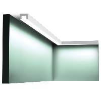 Echantillon CX190 Corniche plafond pour éclairage indirect Orac Decor - 2x3x10cm (h x p x l) - moulure décorative polymère