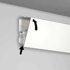 Capot pour cimaise R70 Newly 200CM blanc - cimaise tableau