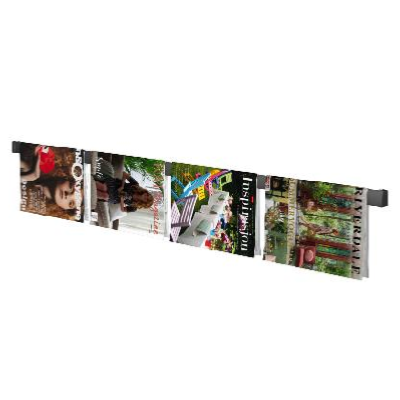 Magazine Rail + fixations - suspension de magazines et catalogues sur un mur - Artiteq