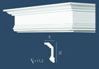 Echantillon C321 Corniche plafond Orac Decor - 10x5x10cm (h x p x L) - moulure décorative polyuréthane
