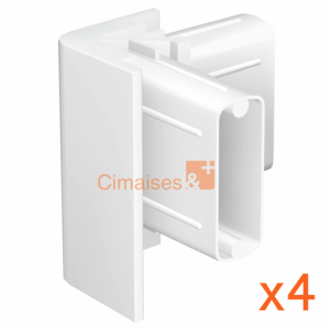 Pack 4 raccords d'angle Blanc Cimaise Click Rail - Accessoire Cimaise Artiteq