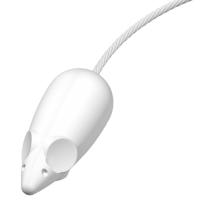 Pack câble Picture mouse blanc + 10 clips