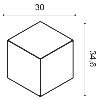 Echantillon W105 ROMBUS - élément décoratif pour former des motifs verticaux et horizontaux - 10x30x3cm (L x l x h)