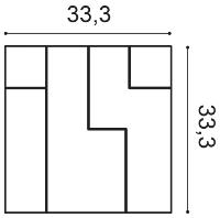 W102 CUBI  - élément décoratif 3D  pour former des motifs et des combinaisons - 33,3x33,3x2,5cm (L x l x h) Orac Decor
