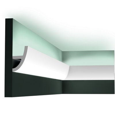 Echantillon C373 Corniche plafond pour éclairage indirect Orac Decor - 8x5x10cm (h x p x L) - moulure décorative polyuréthane