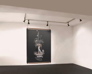 Kit accrochage Plafond Porte Affiche Poster Pant + Top rail (+ visserie) + fils et crochets