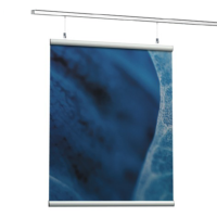 Kit accrochage Plafond Porte affiche Poster-Snap + Top rail (+ visserie) + fils et crochets