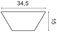 W101 Trapezium  - élément décoratif pour former des motifs et des combinaisons - 15x2,9cm (h x p)