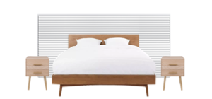 Tête de lit avec panneaux muraux 