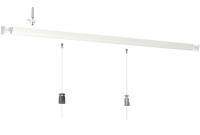 Cimaise Plafond Click Up Rail Blanc brut à peindre 200cm + clips + vis & chevilles mur Dur - Cimaise Tableau Artiteq