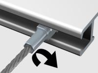 Câble acier Twister 100 cm pour cimaise 2 mm - Accrochage Tableau Artiteq