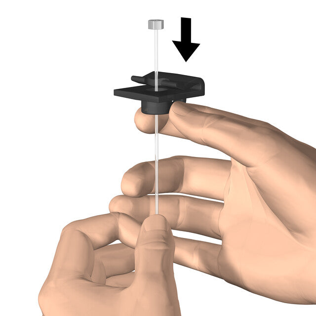 Pack of 10 black eco-clip false ceiling clips 1kg - Artiteq