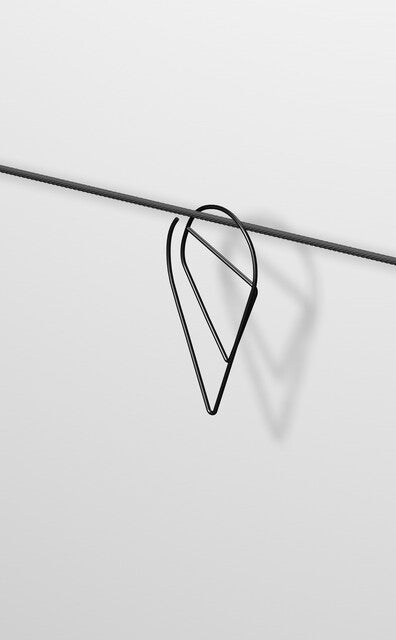 Pack of 30 black water drop paper clips for stretched cable - Artiteq