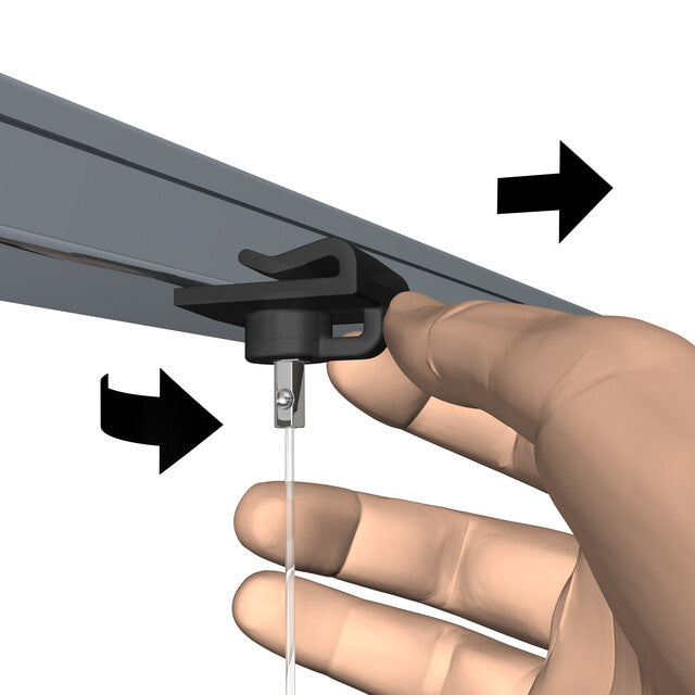 Pack of 10 black eco-clip false ceiling clips 1kg - Artiteq
