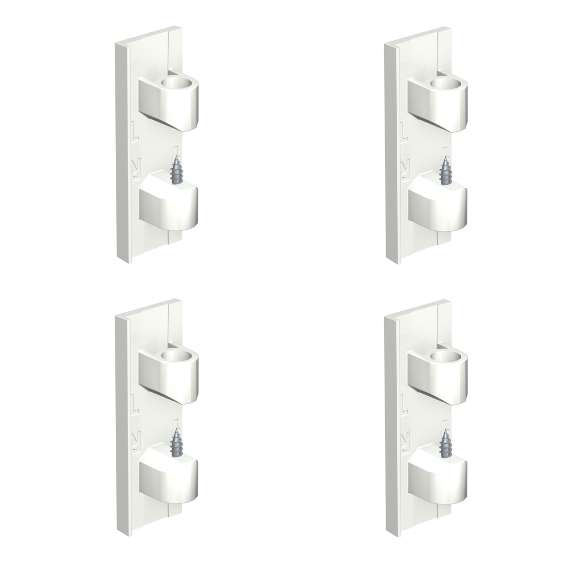 Pack de 4 embouts d'arrêt blanc R70 Museum Line - cimaise tableau Newly
